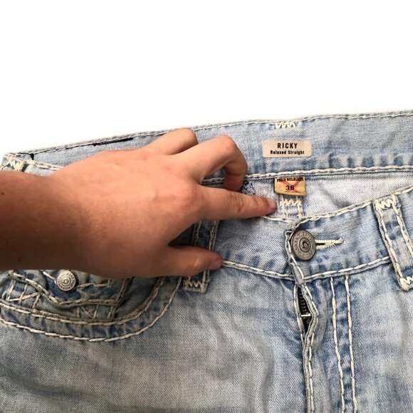 True Religion Jeans Size 36 RICKY SUPER T Blue - Picture 4 of 8
